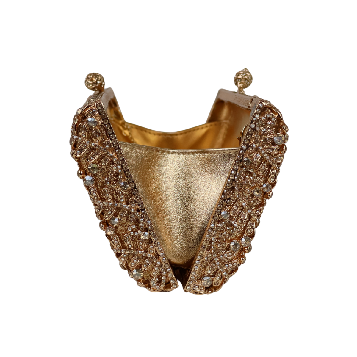 Bolsa Festa Clutch Pedraria Strass Dourada