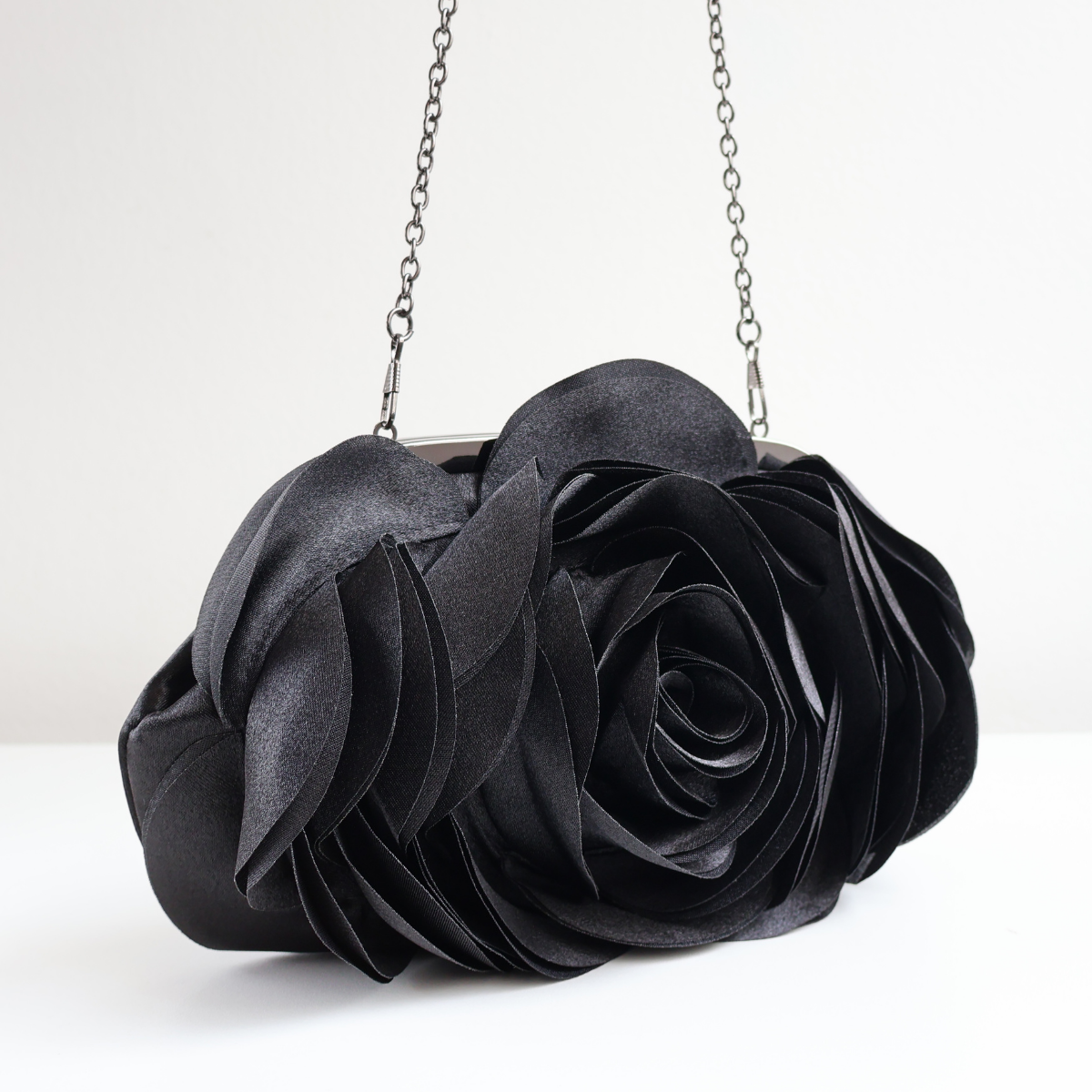 Bolsa Festa Clutch Flor Preta