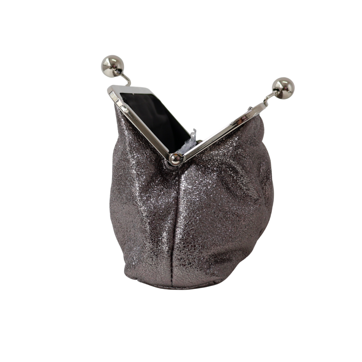Bolsa Pouch Festa Clutch Prata Envelhecido
