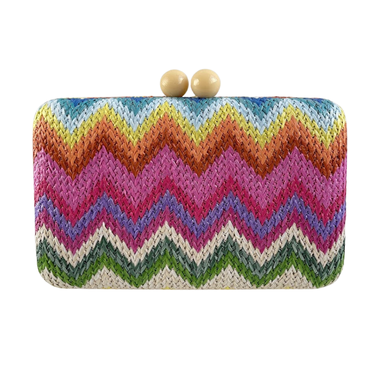 Bolsa de Festa Clutch Palha Colorida