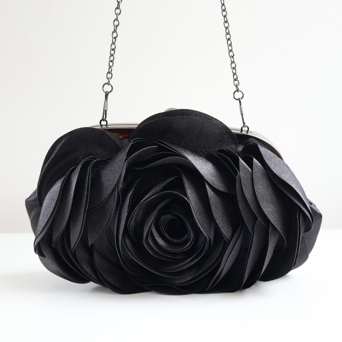 Bolsa Festa Clutch Flor Preta