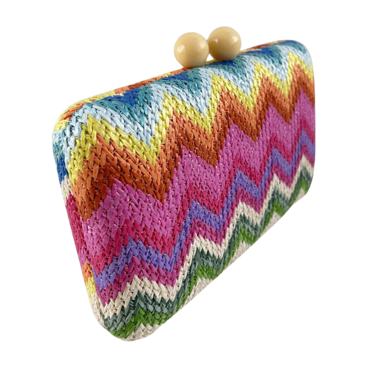 Bolsa de Festa Clutch Palha Colorida