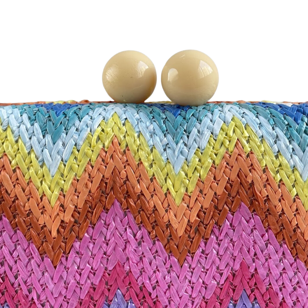 Bolsa de Festa Clutch Palha Colorida