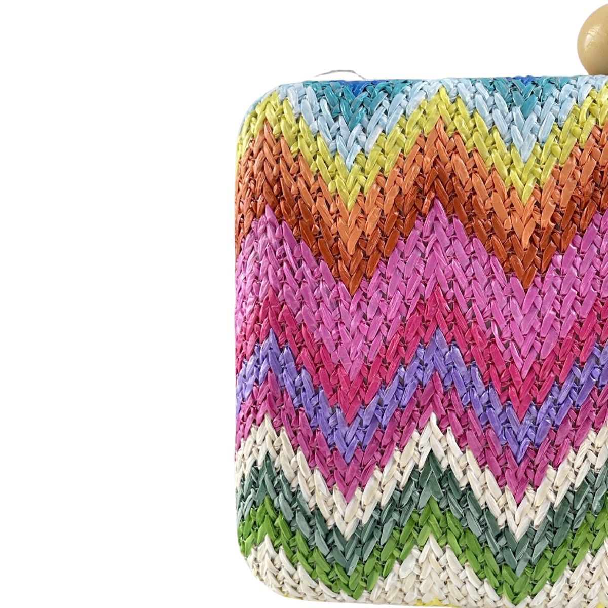 Bolsa de Festa Clutch Palha Colorida