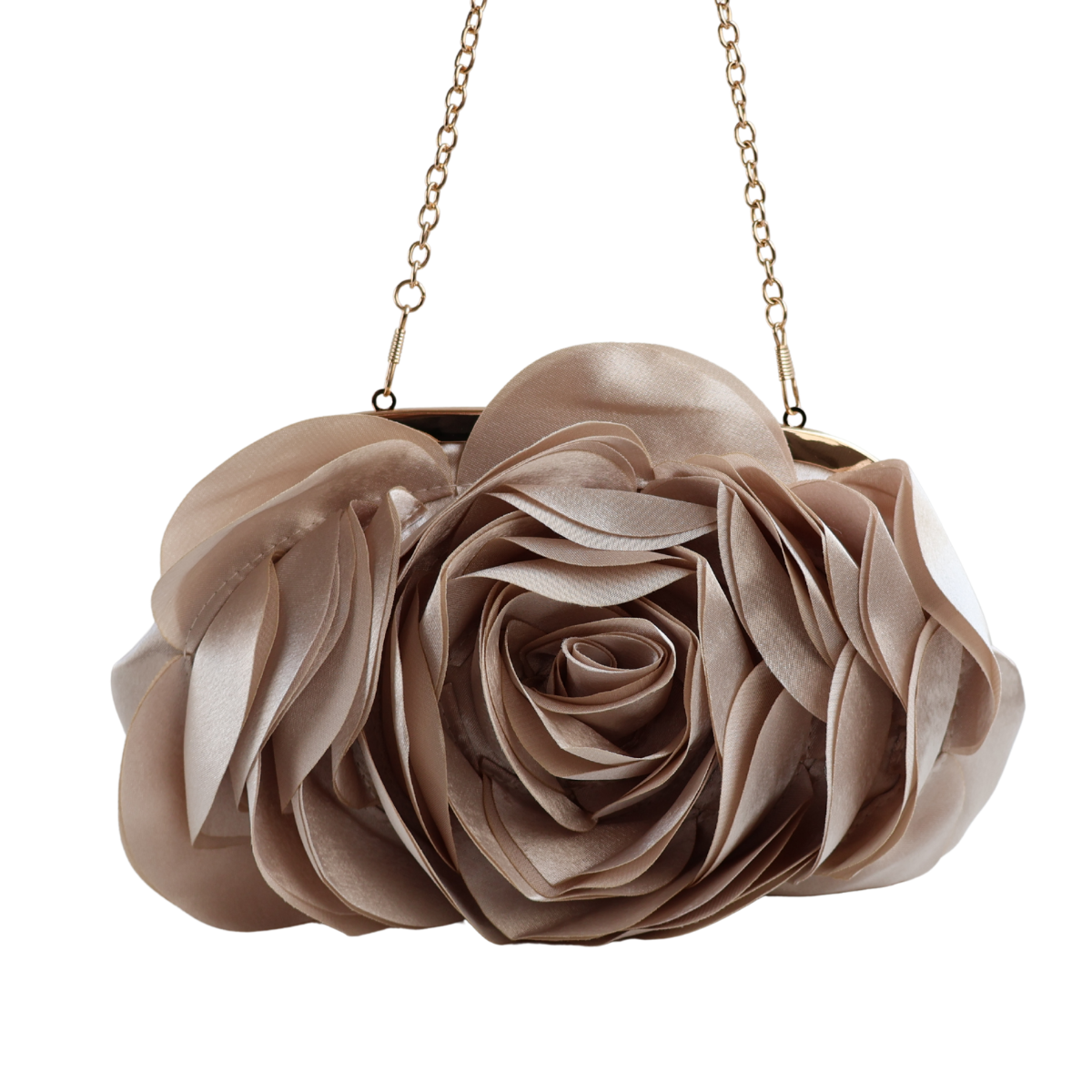 Bolsa Festa Clutch Flor Bege