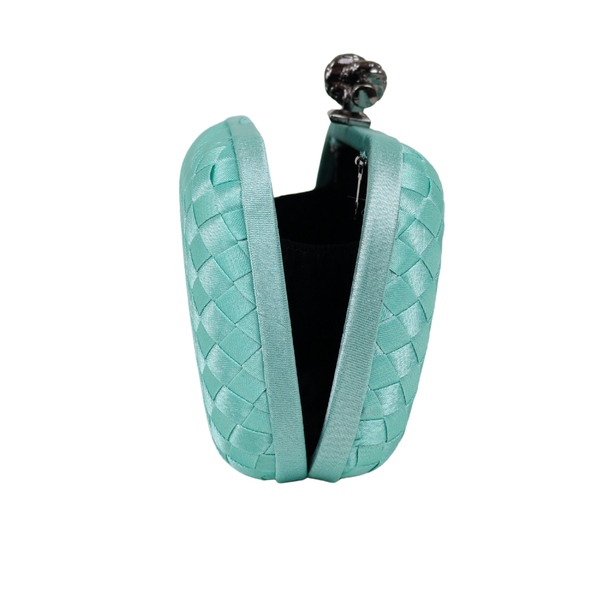 Clutch Tressê Cetim Inspired Pequena Turquesa Claro