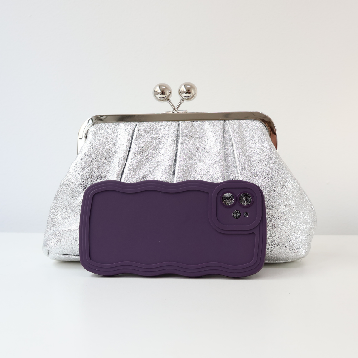 Bolsa Pouch Festa Clutch Prata