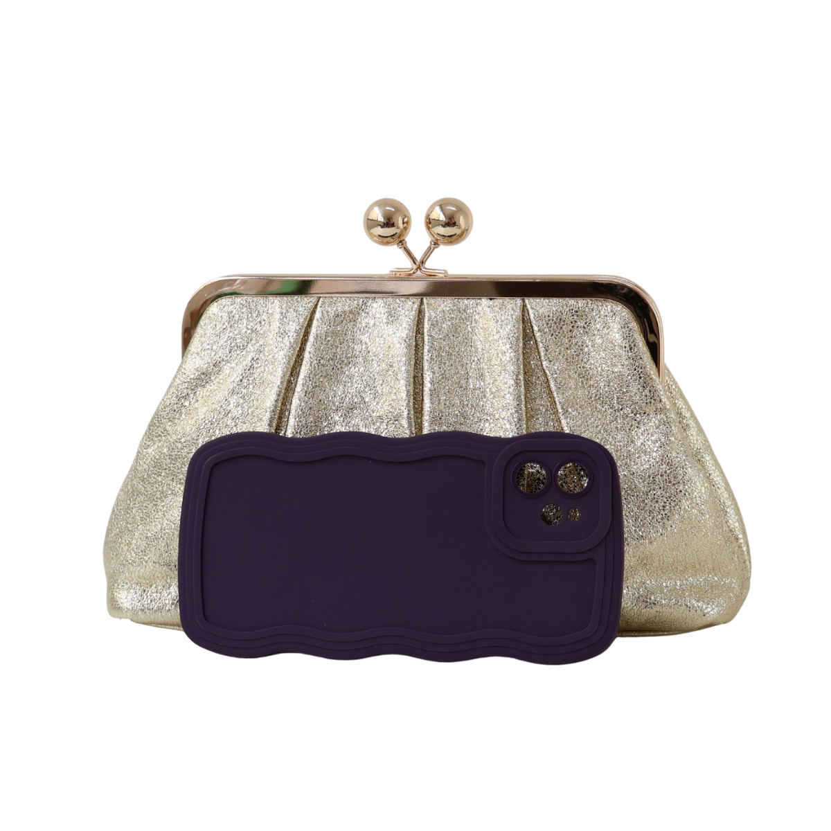 Bolsa Pouch Festa Clutch Dourada