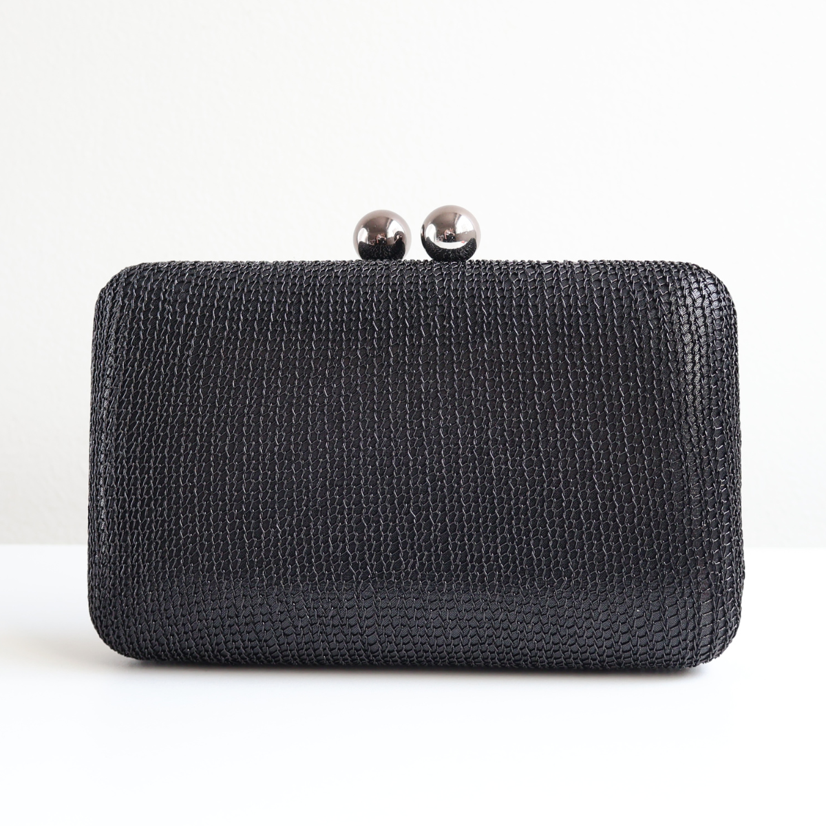 Bolsa de Festa Clutch Malha Preta