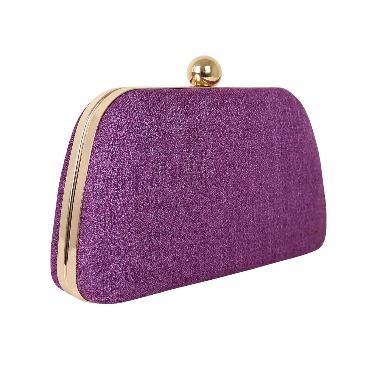Bolsa de Festa Clutch Tecido Roxa