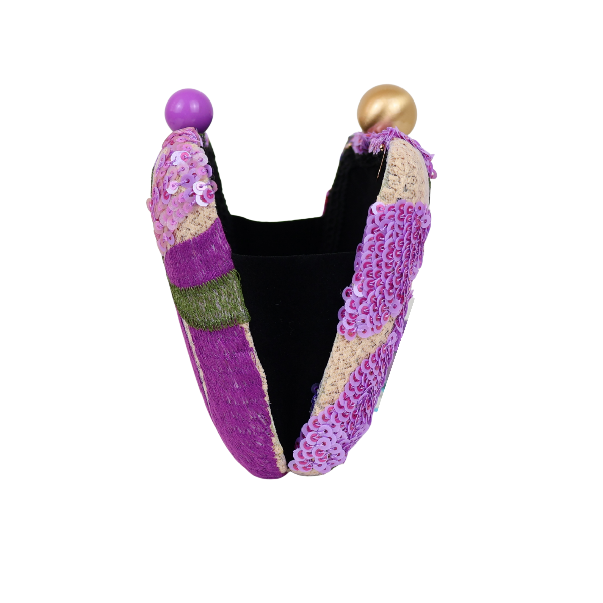 Bolsa Clutch Festa Bordada Flores Roxa
