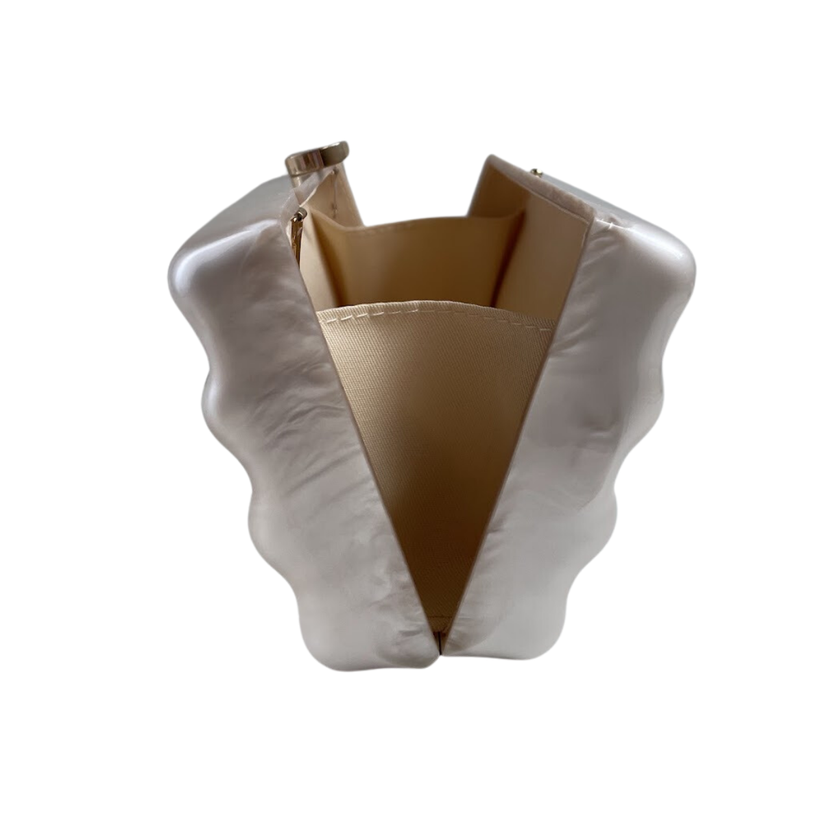 Bolsa Clutch Festa Acrílico Bege Nude