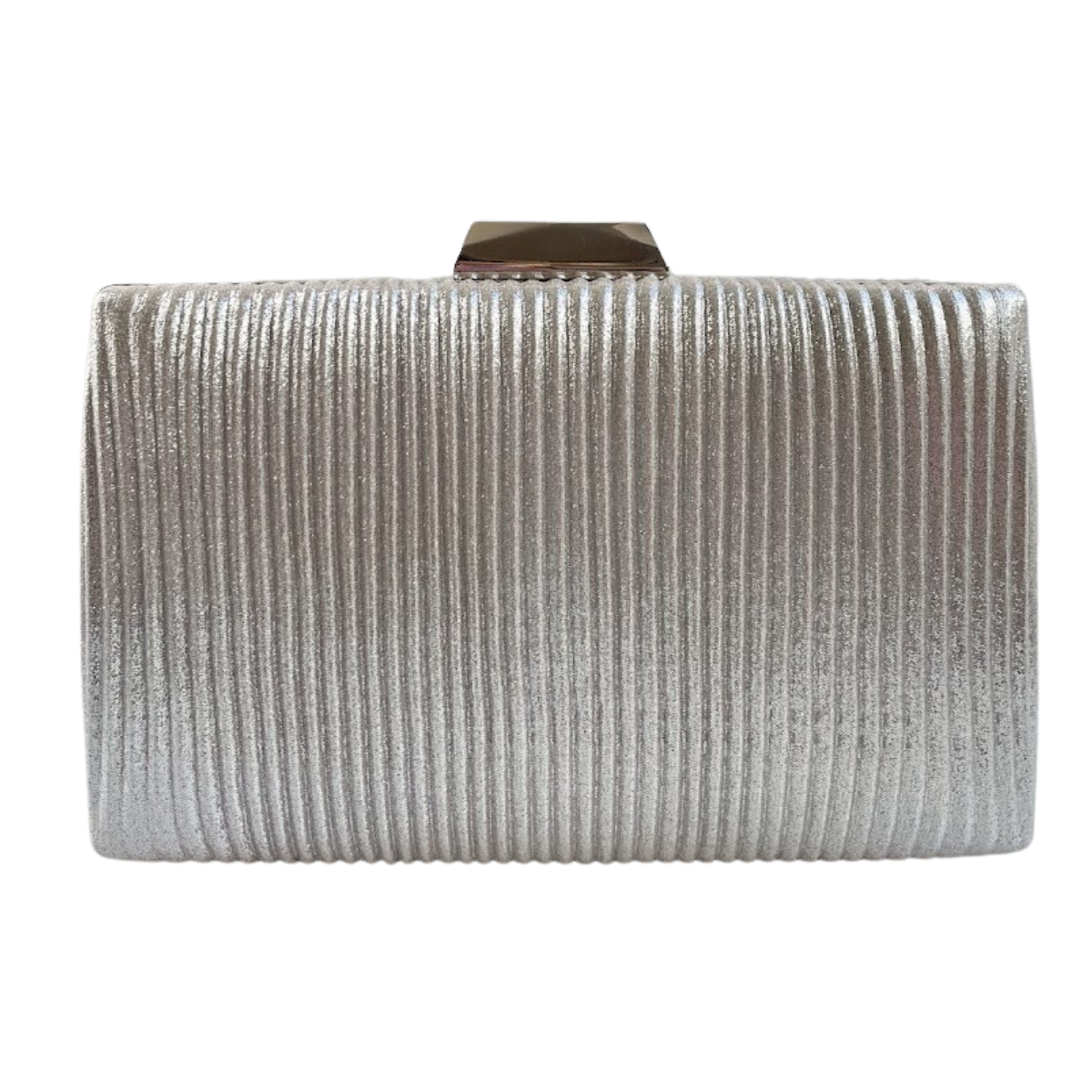 Bolsa Festa Clutch Frizada Prata