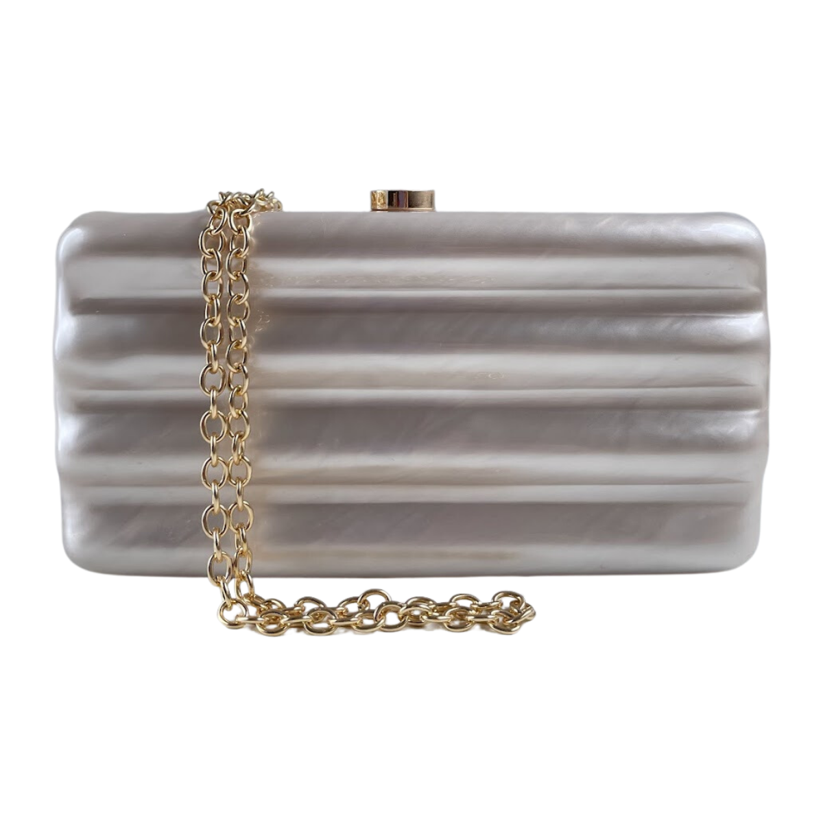 Bolsa Clutch Festa Acrílico Bege Nude