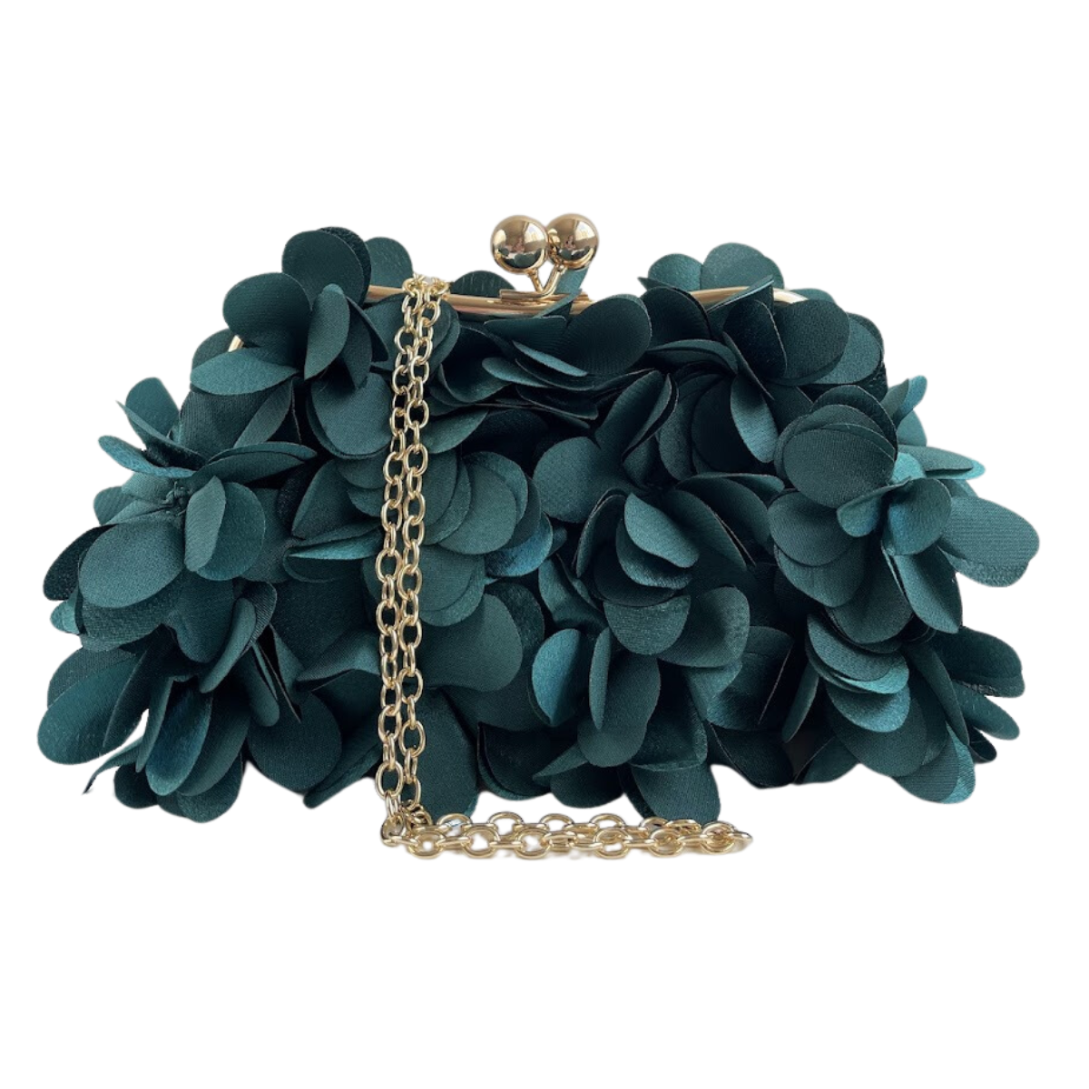 Bolsa Festa Clutch Flores Verde Escuro - ReUse