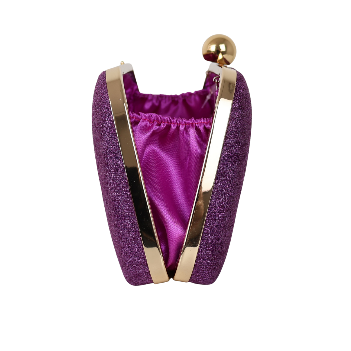 Bolsa de Festa Clutch Tecido Roxa