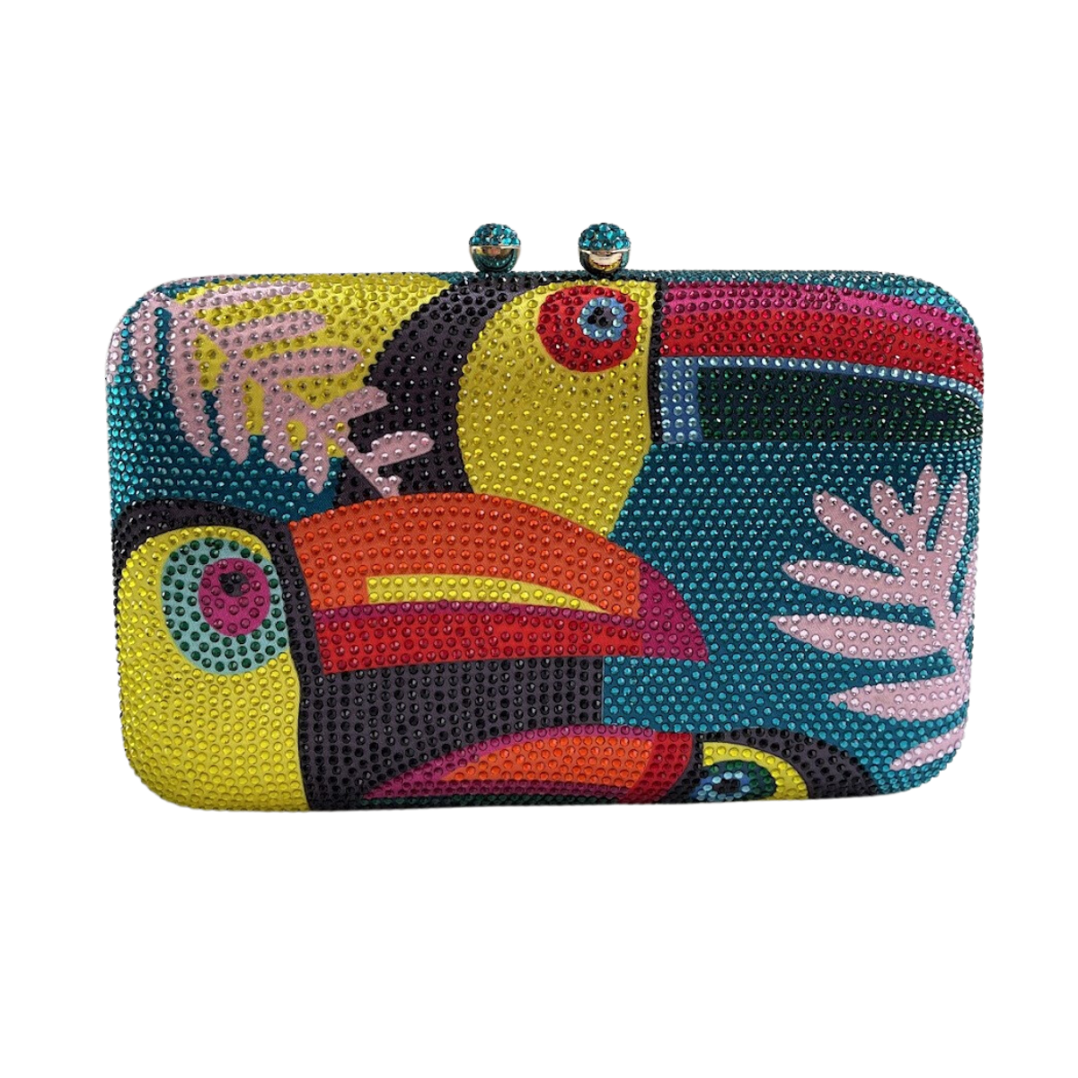 Bolsa de Festa Clutch Pedraria Azul Toucan