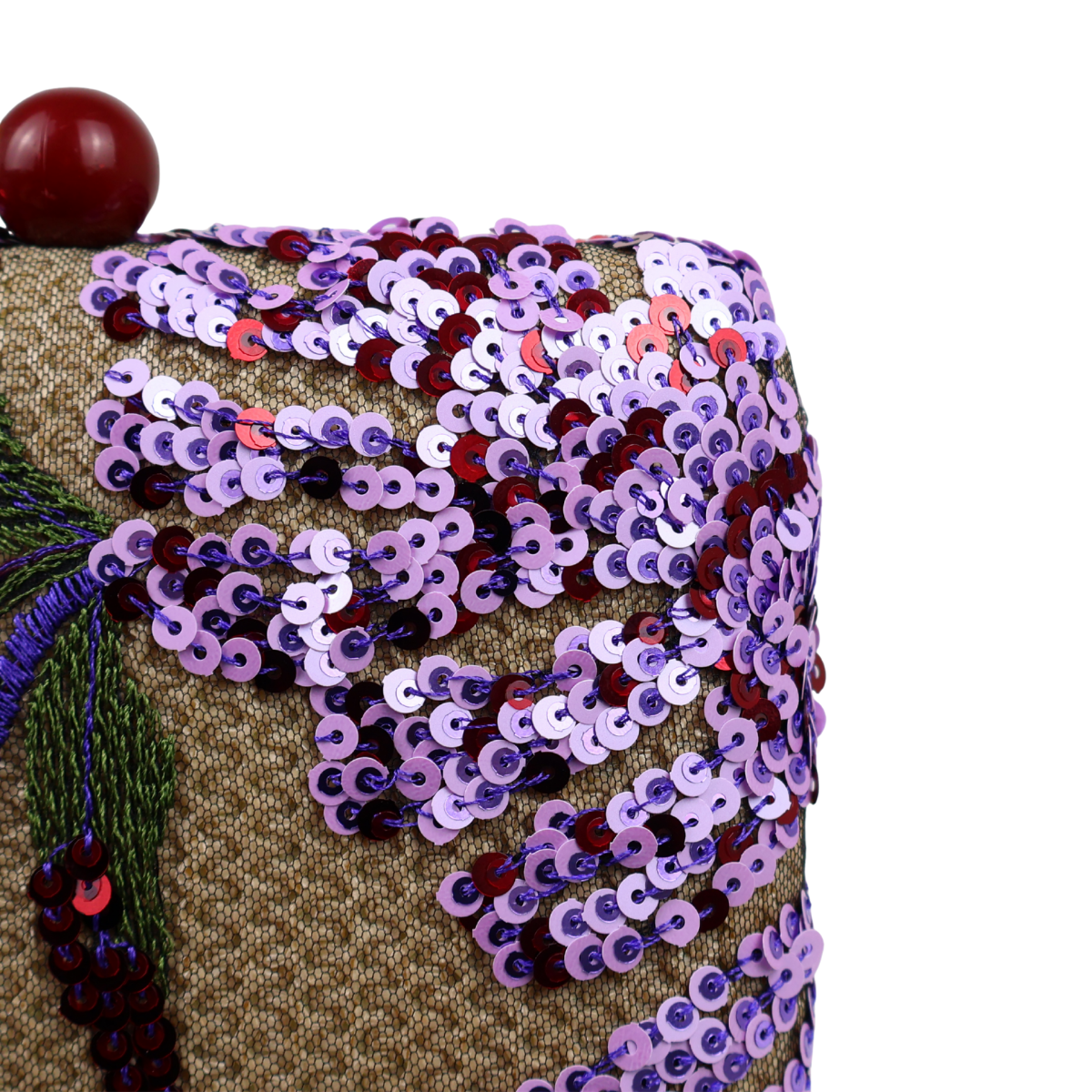 Bolsa Clutch Festa Bordada Flores Roxa