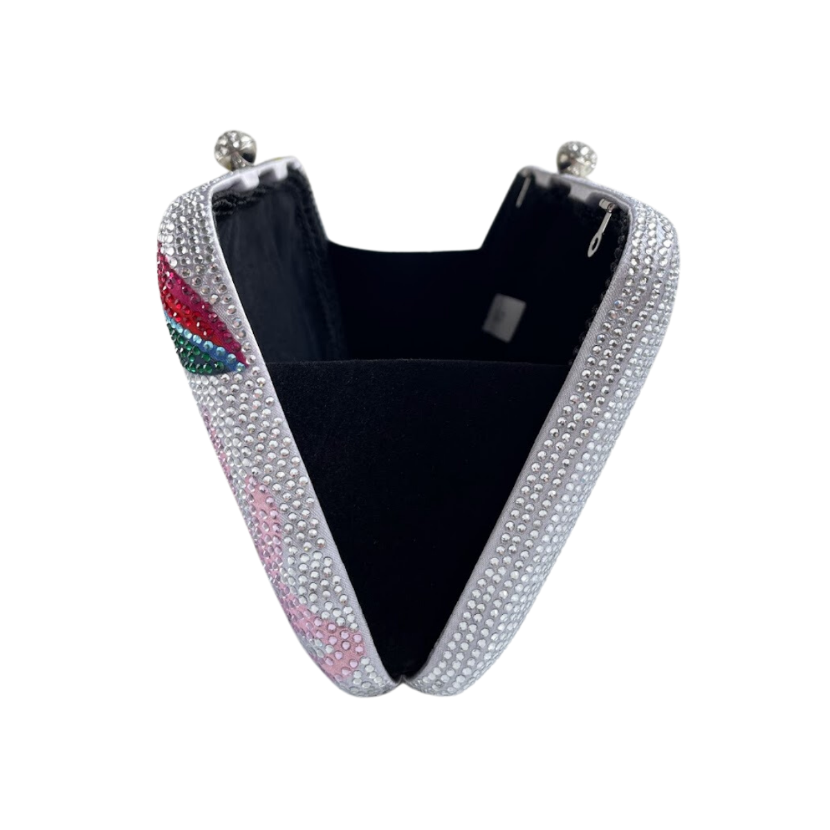 Bolsa de Festa Clutch Pedraria Prata Toucan