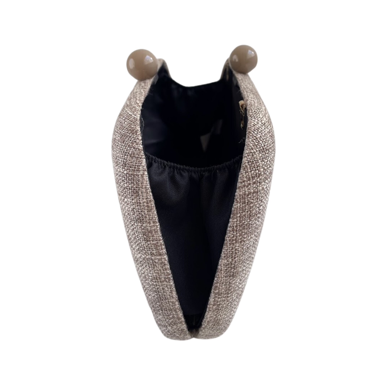 Bolsa de Festa Clutch Linho Marrom