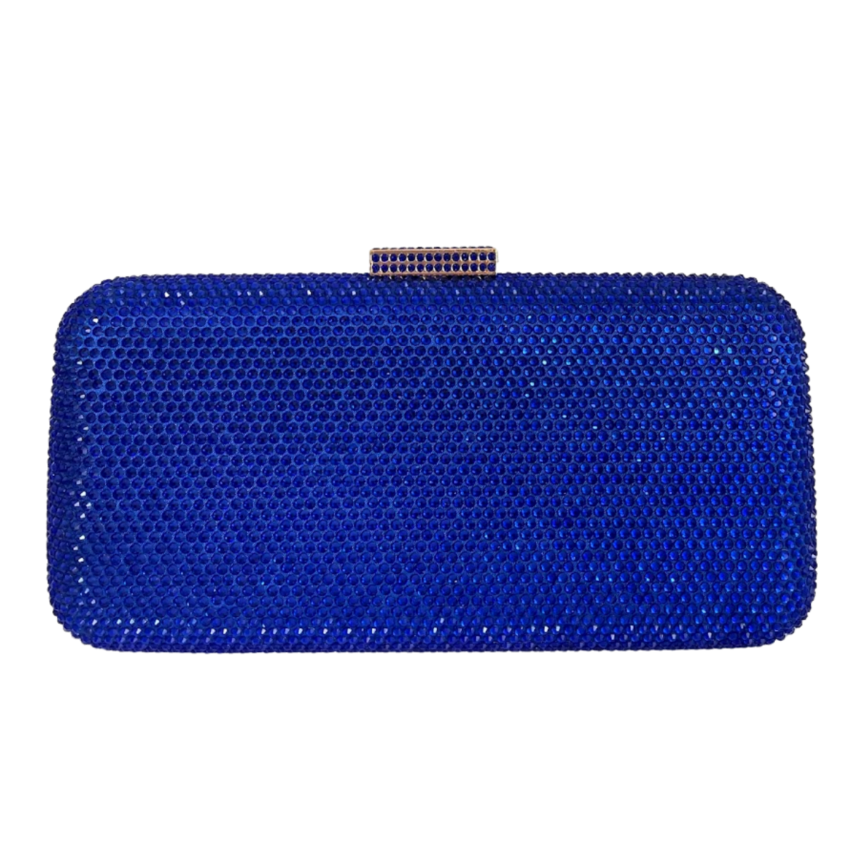 Bolsa de Festa Clutch Retangular Pedraria Azul Royal