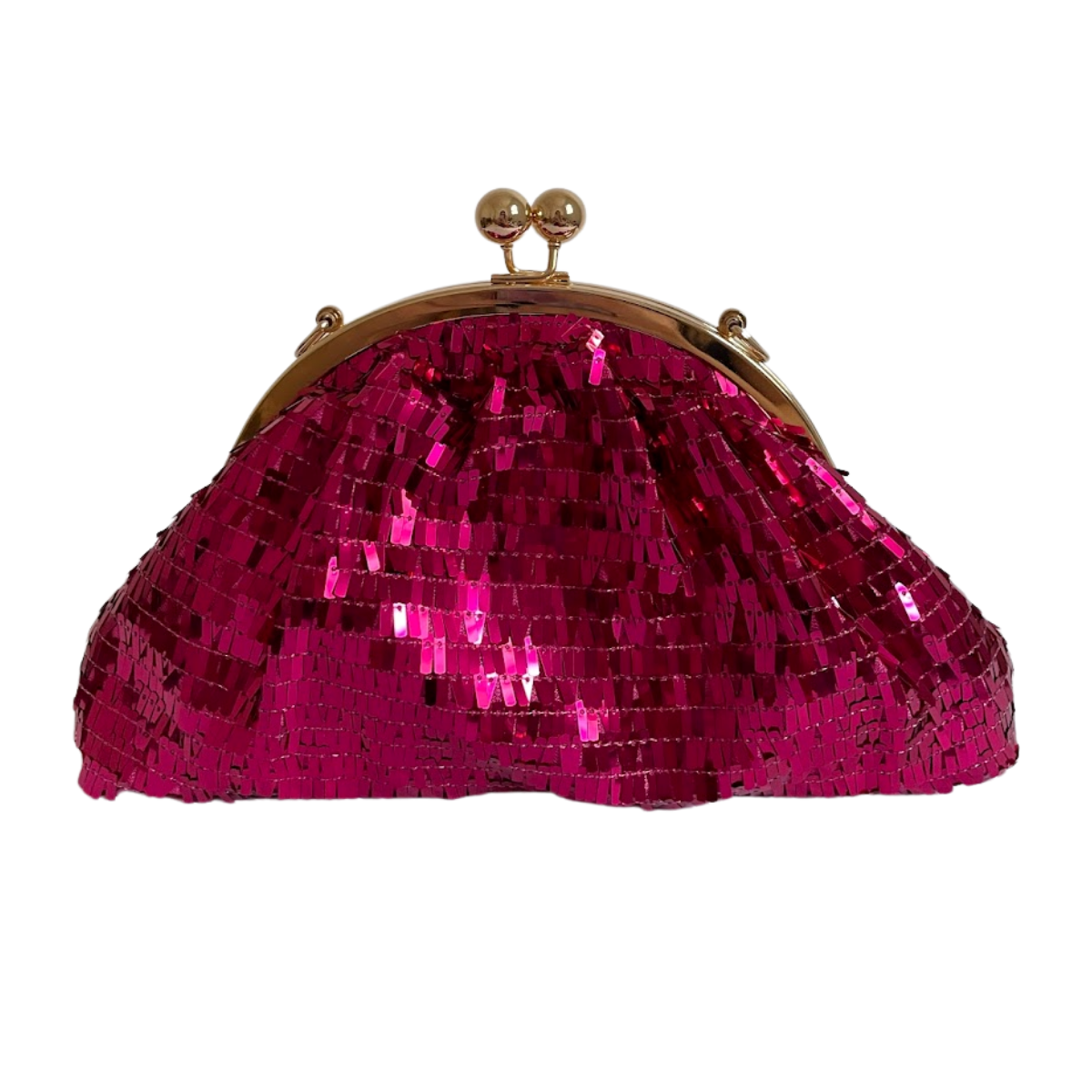 Bolsa de Festa Clutch Lantejoula Brilhante Rosa - ReUse