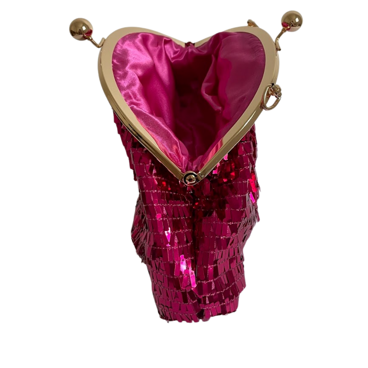 Bolsa de Festa Clutch Lantejoula Brilhante Rosa - ReUse