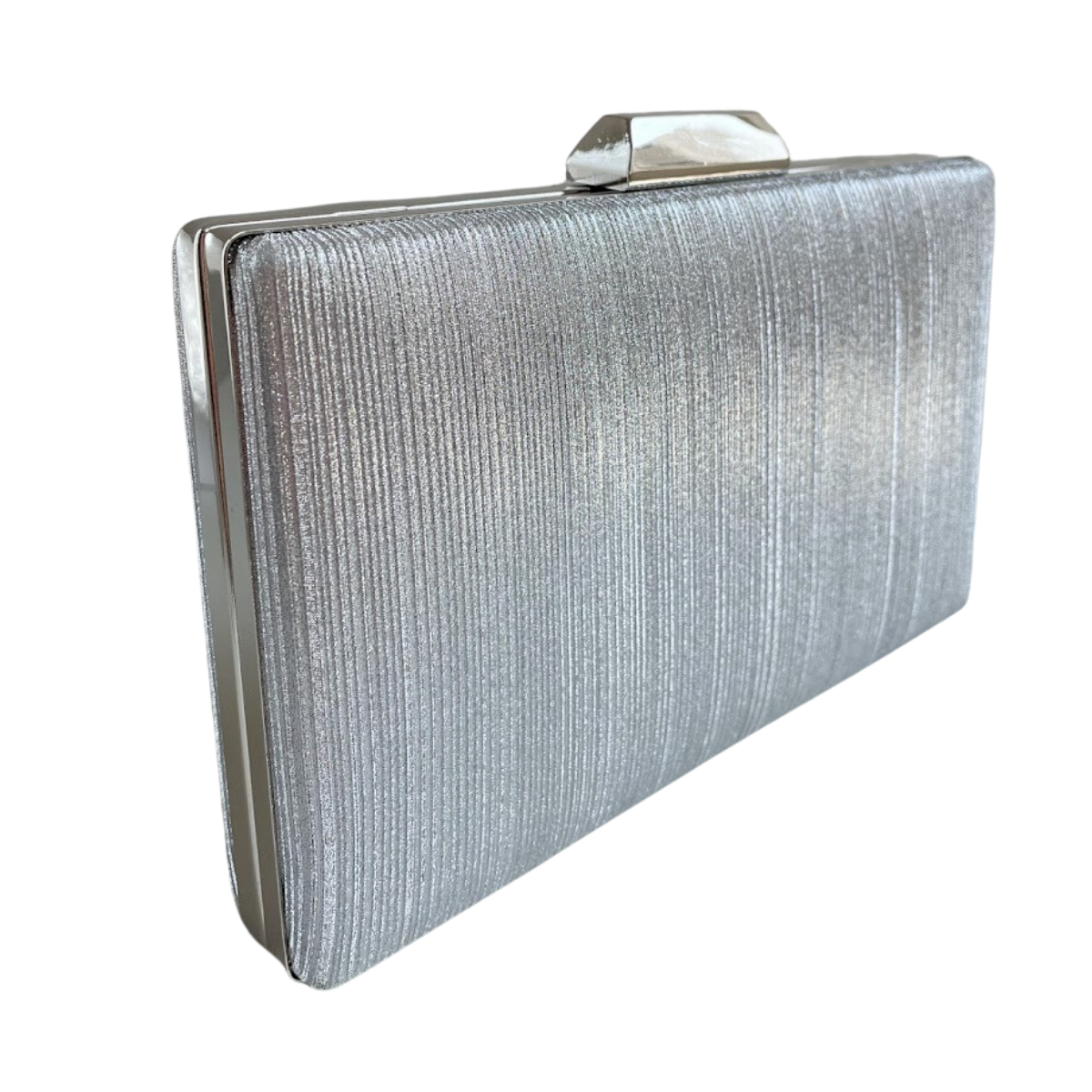 Bolsa Festa Clutch Brilho Prata