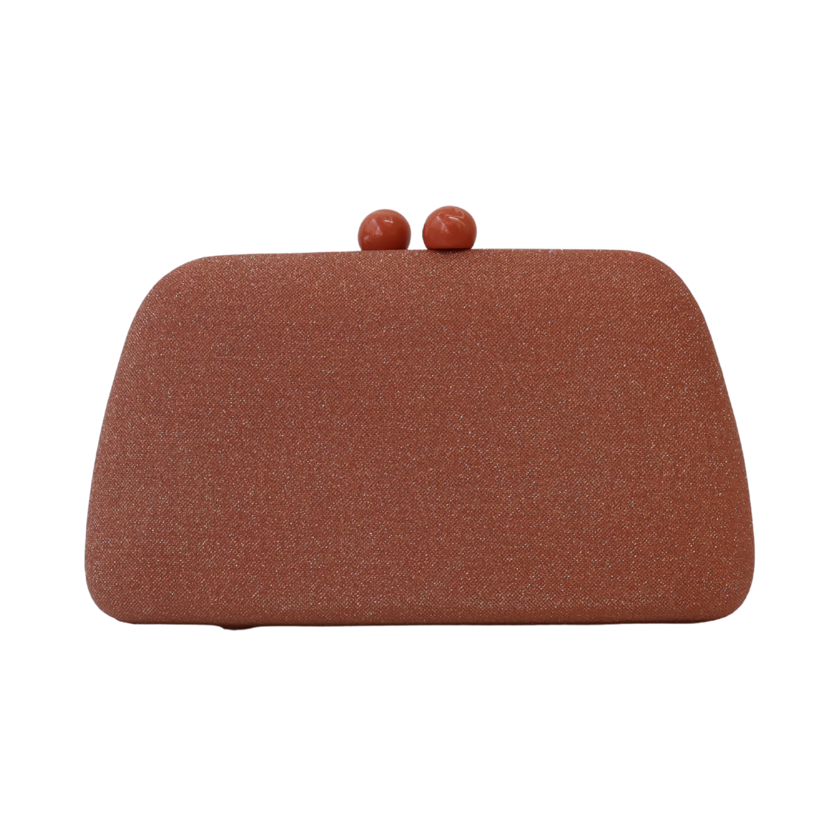 Bolsa de Festa Clutch Laranja Terracota Brilho