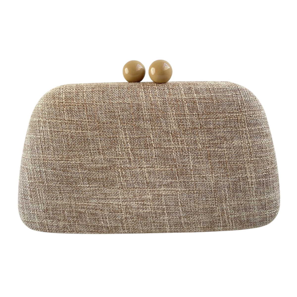 Bolsa de Festa Clutch Linho Bege