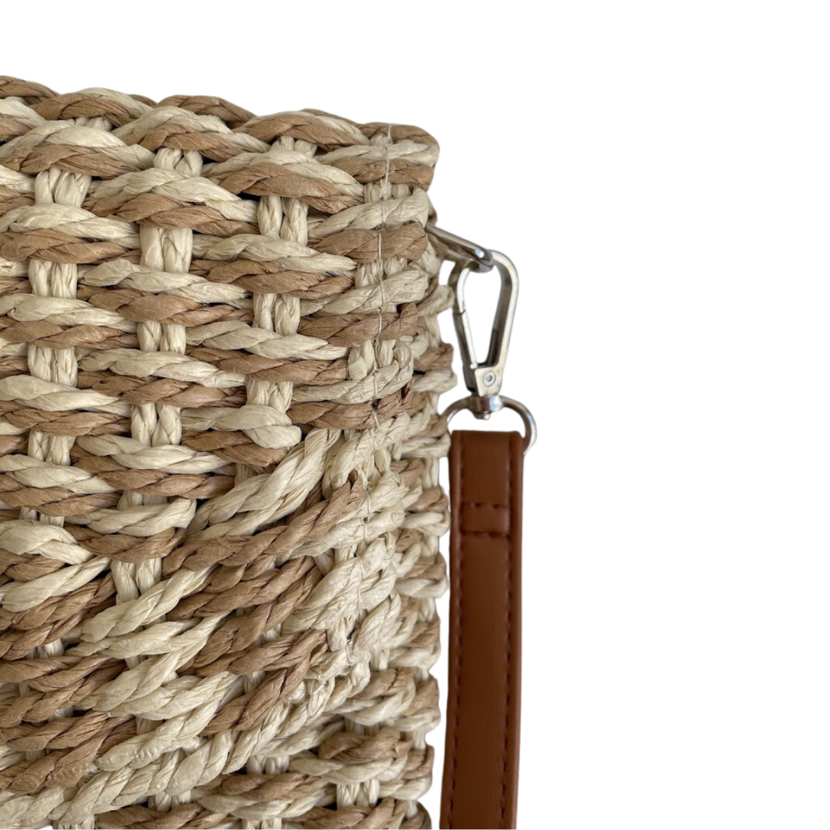 Bolsa Carteira Envelope de Palha Bege