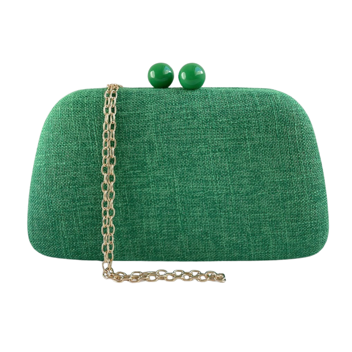 Bolsa de Festa Clutch Linho Verde