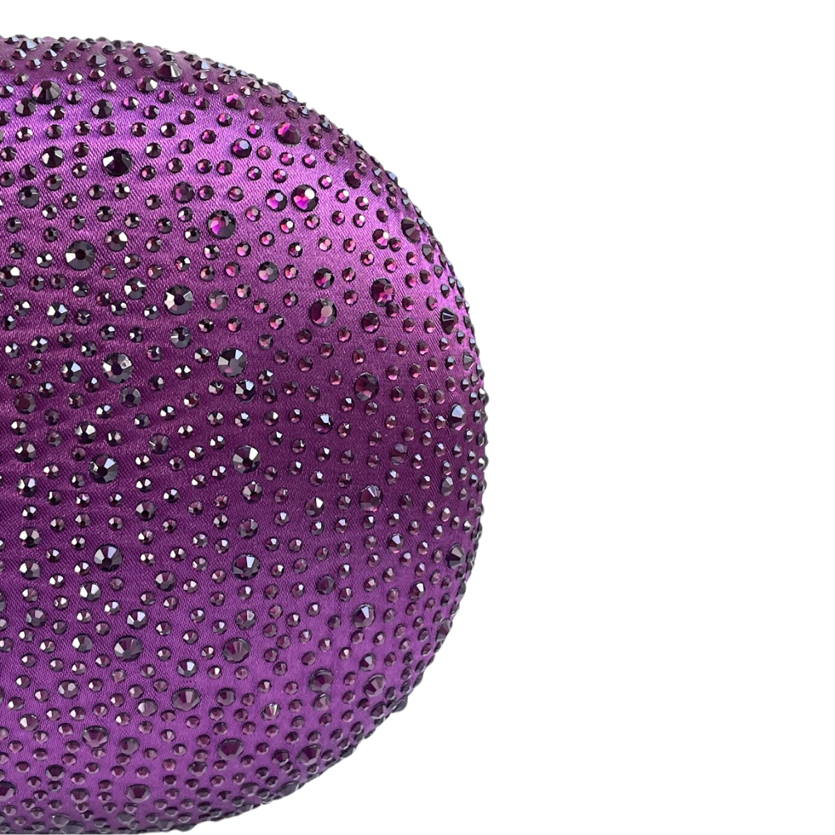 Bolsa Festa Clutch Pedraria Strass Oval Roxo