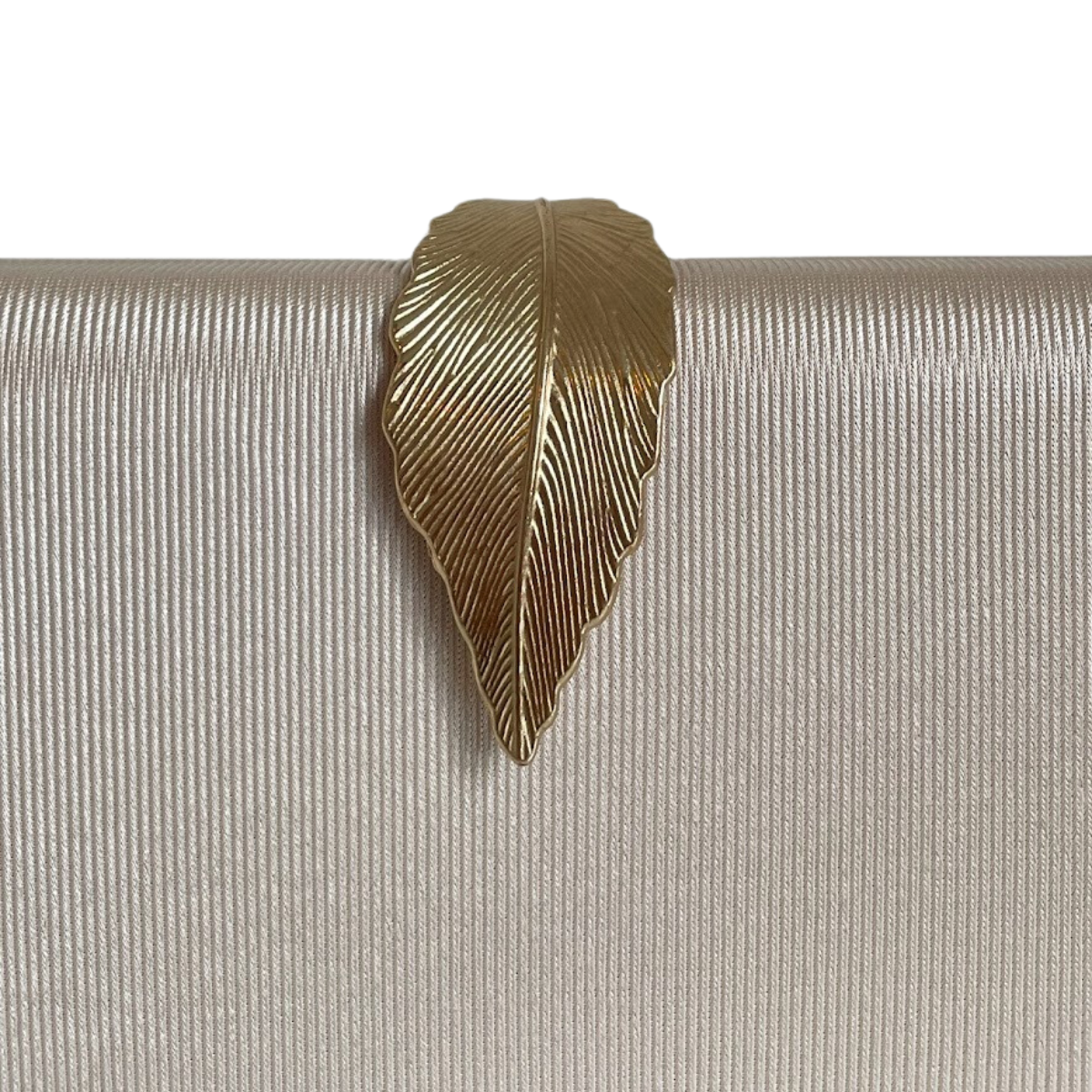 Bolsa Clutch Festa Tecido Fecho de Folha Dourado - ReUse