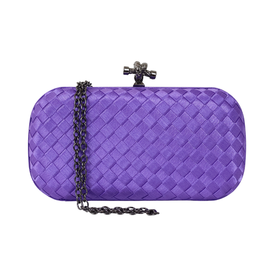 Clutch Tressê Cetim Inspired Pequena Violeta
