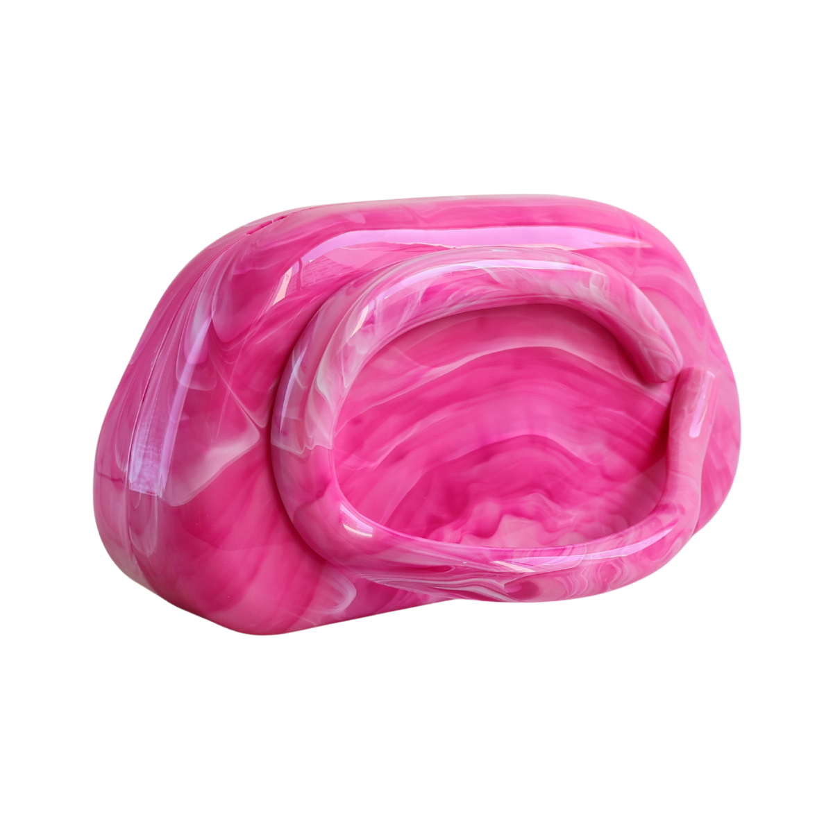 Bolsa de Festa Clutch Acrílico Mesclado Rosa
