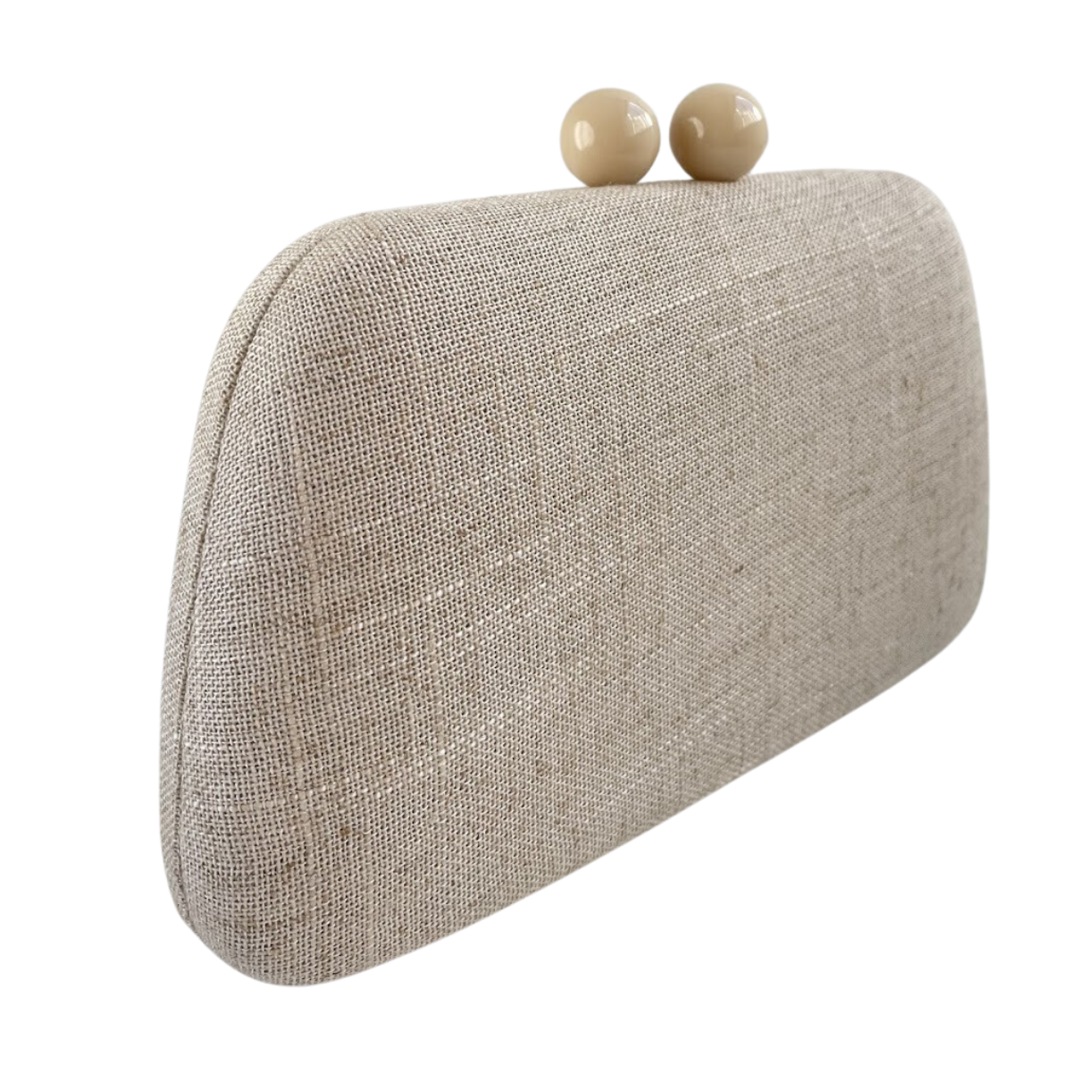 Bolsa de Festa Clutch Linho Bege Claro