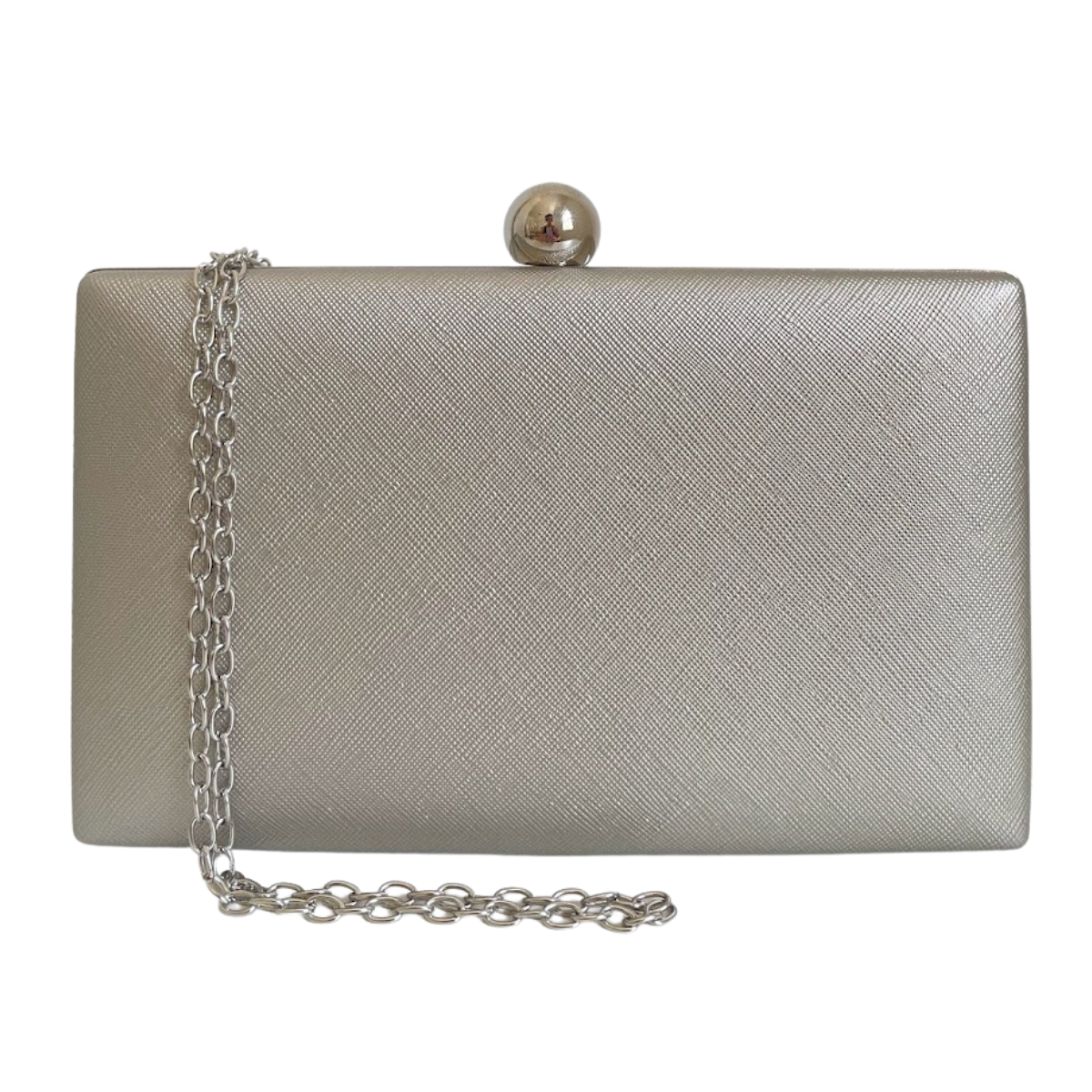 Bolsa de Festa Clutch Retangular Prateada - ReUse