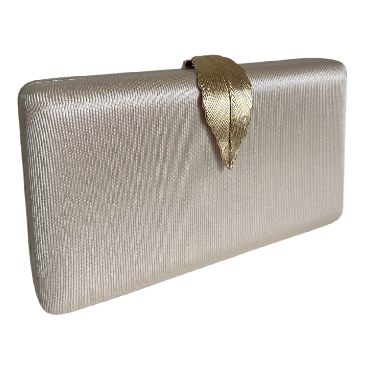 Bolsa Clutch Festa Tecido Fecho de Folha Dourado - ReUse