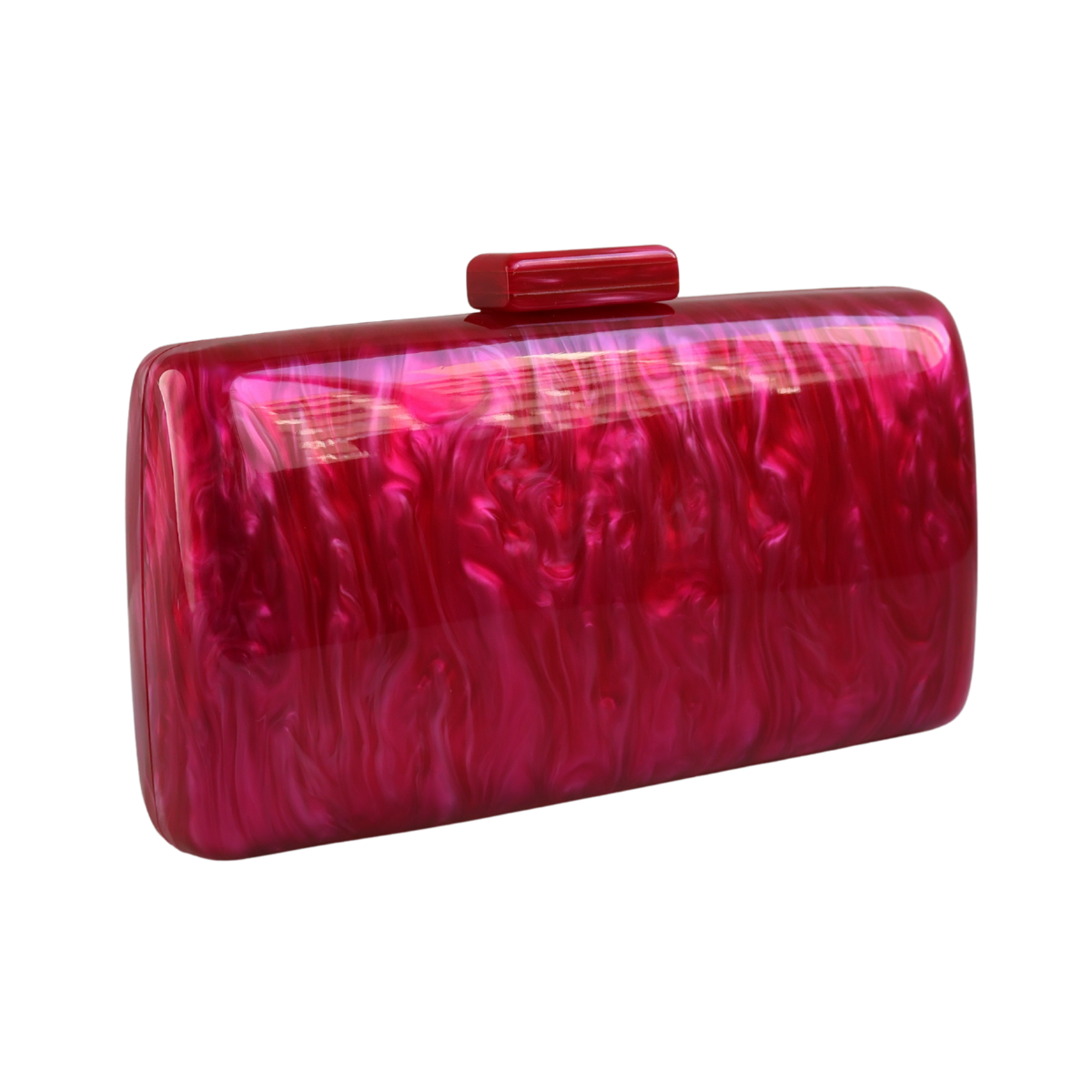 Bolsa de Festa Clutch Acrílico Perolada Marsala