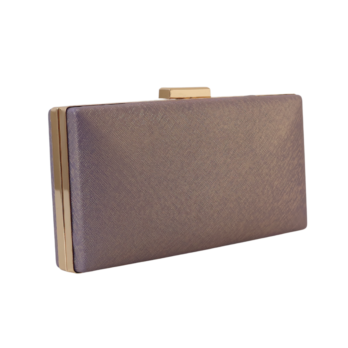Bolsa de Festa Clutch Lilás e Dourado