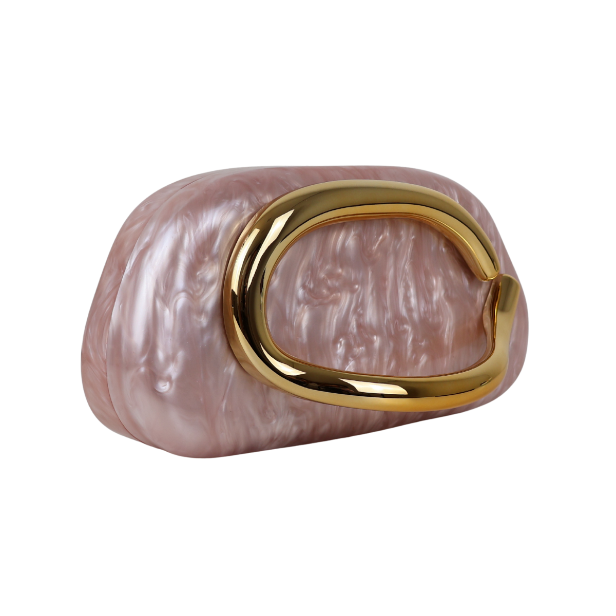 Bolsa de Festa Clutch Acrílico Perolada Rosa