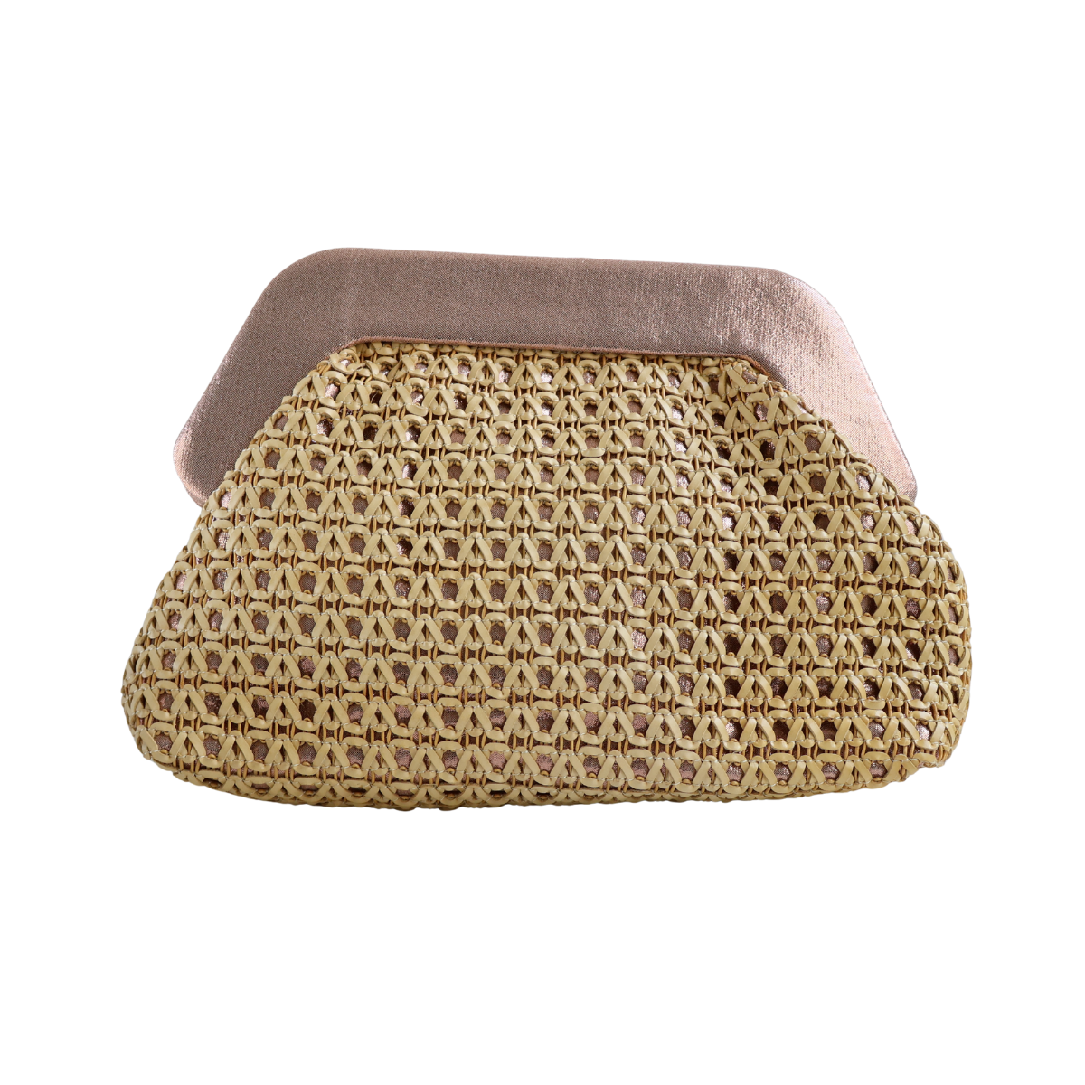 Bolsa Pouch Festa Clutch Palha Bege