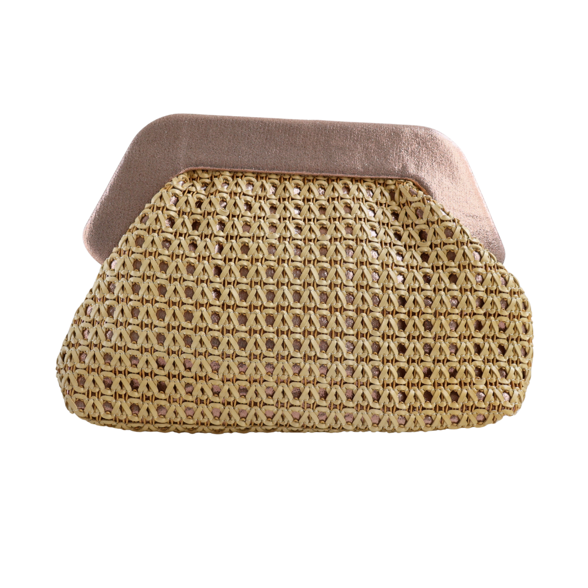 Bolsa Pouch Festa Clutch Palha Bege