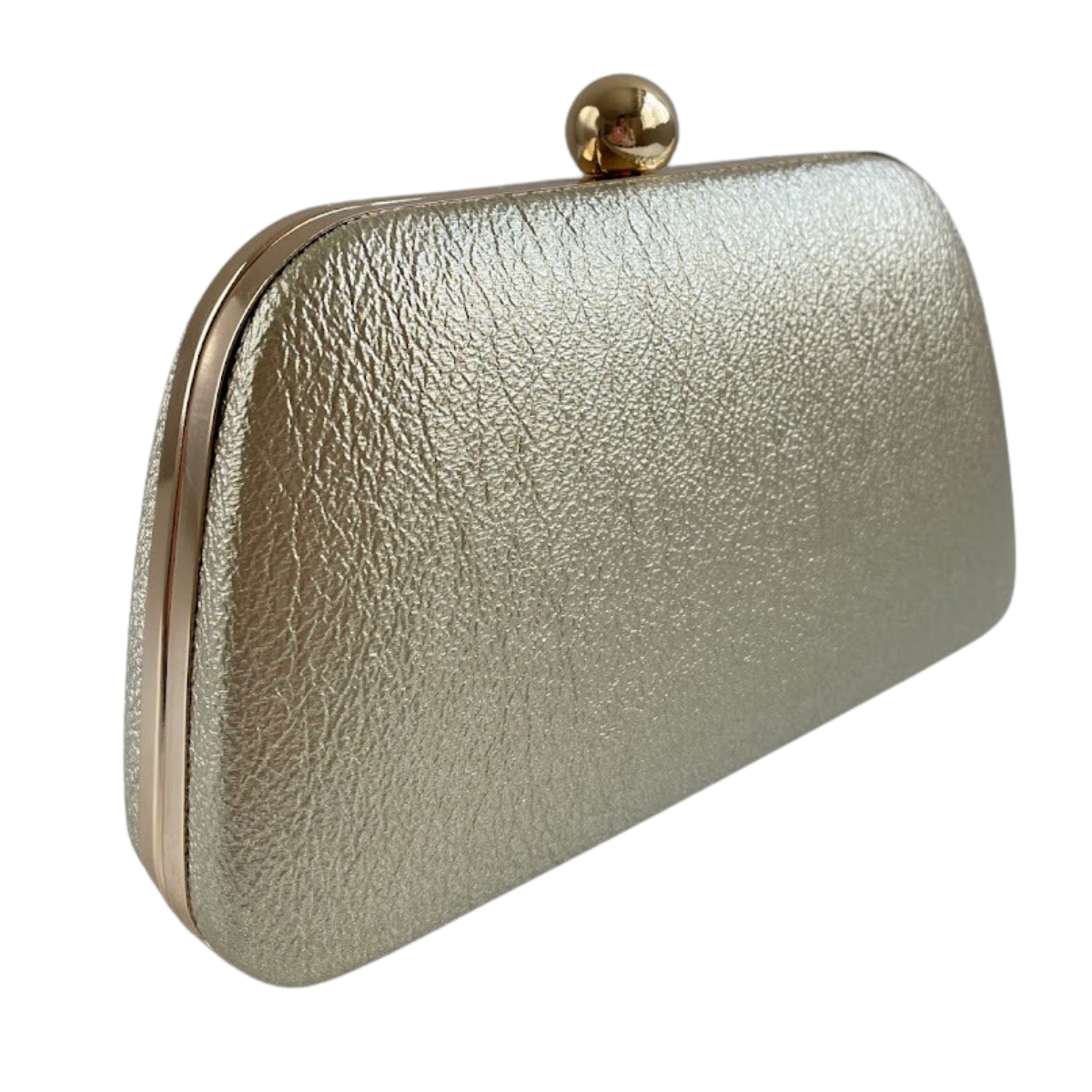 Bolsa de Festa Clutch Trapezoidal Dourada