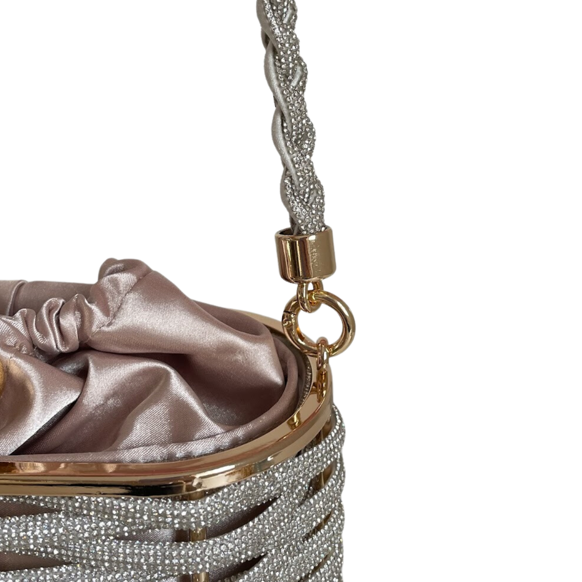 Bolsa de Festa Transversal Tecido Trançado Strass - ReUse