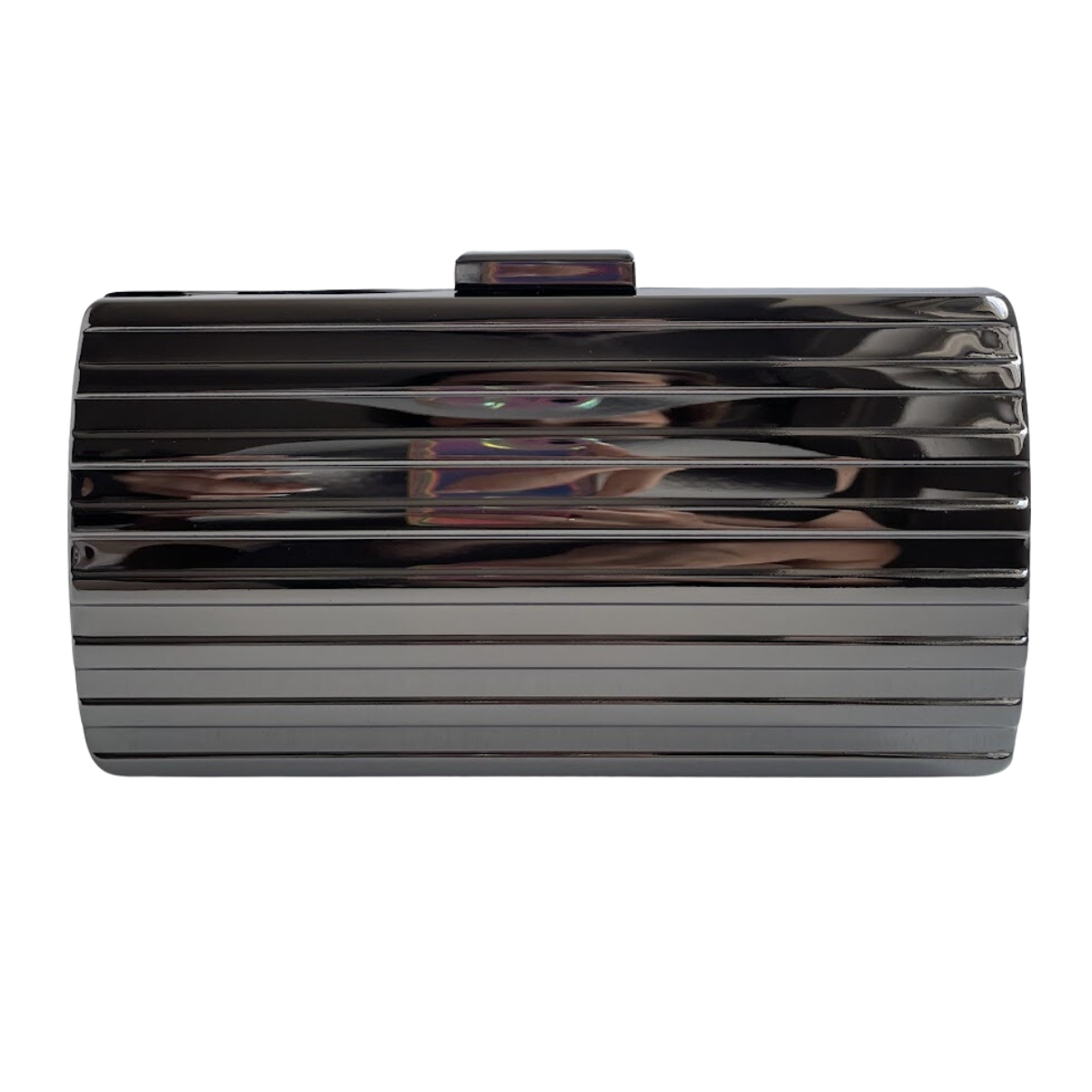 Bolsa de Festa Clutch Grafite Metalizada