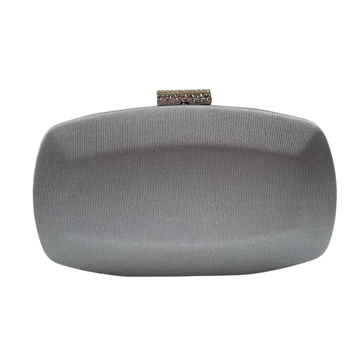 Bolsa Clutch Festa Tecido Acetinado Cinza Escuro