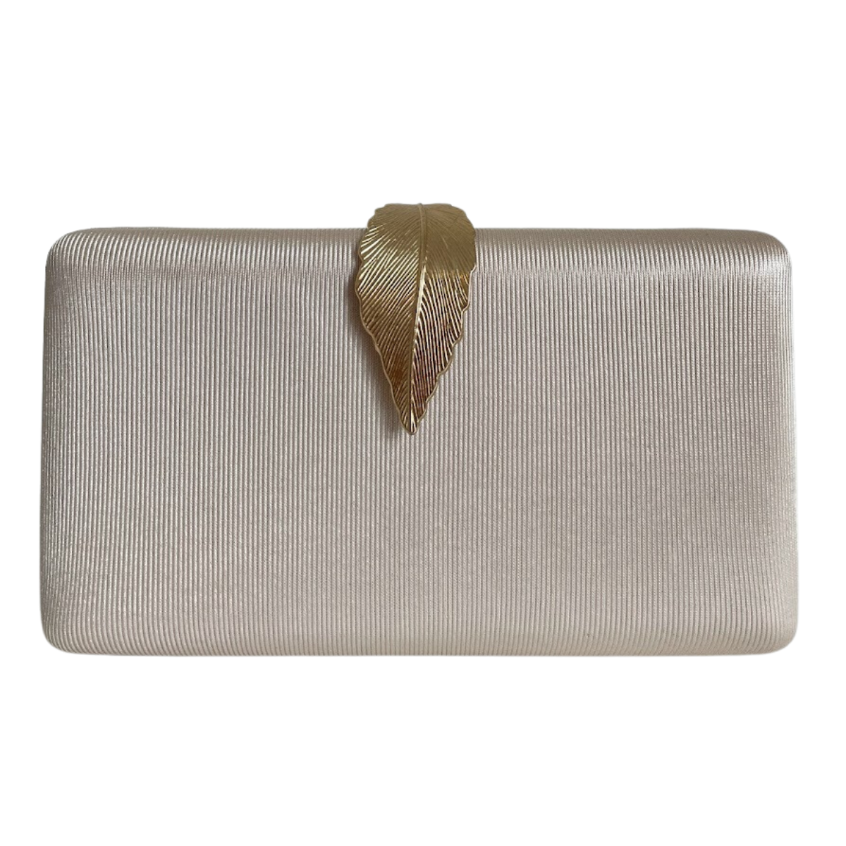 Bolsa Clutch Festa Tecido Fecho de Folha Dourado - ReUse