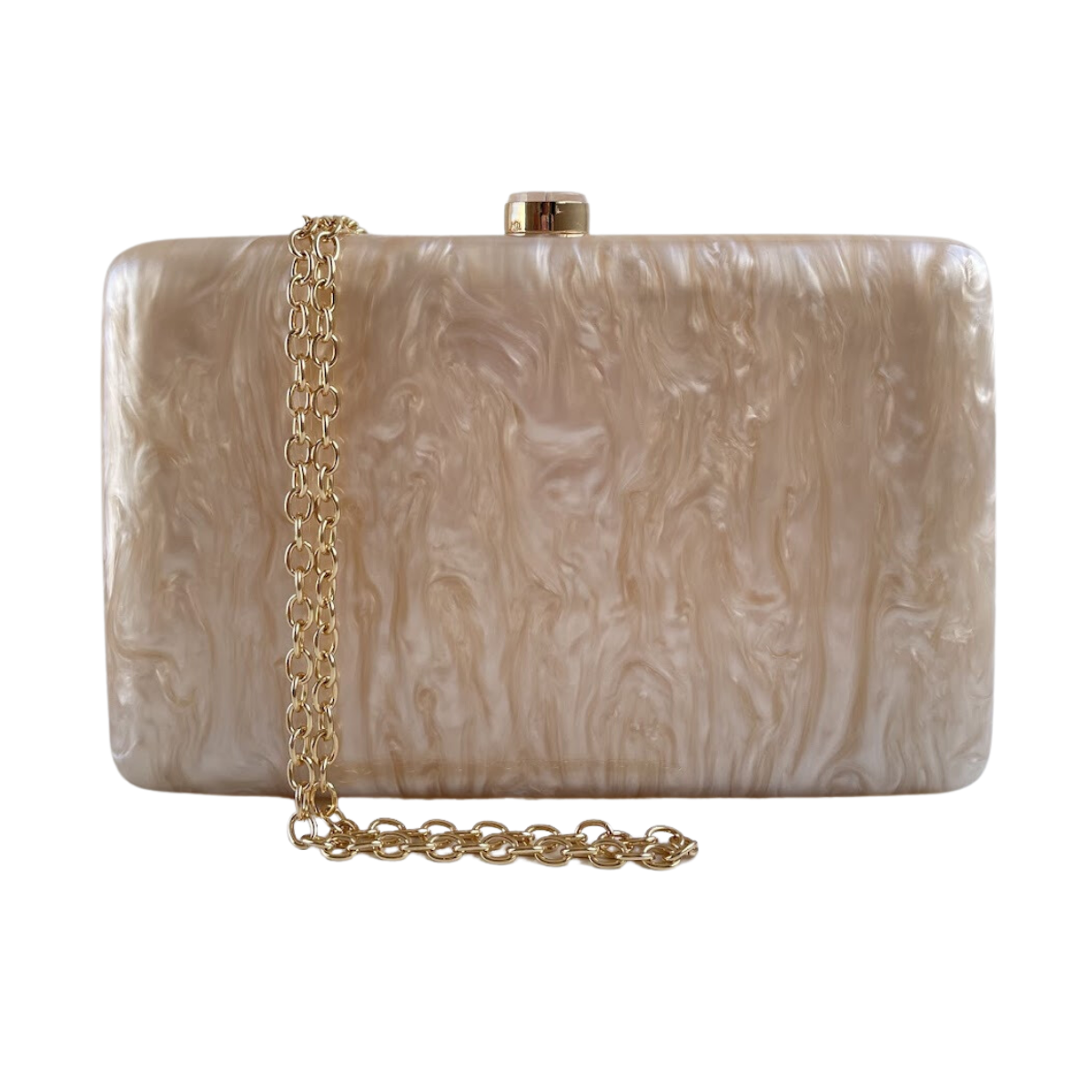 Bolsa Clutch Festa Acrílico Bege
